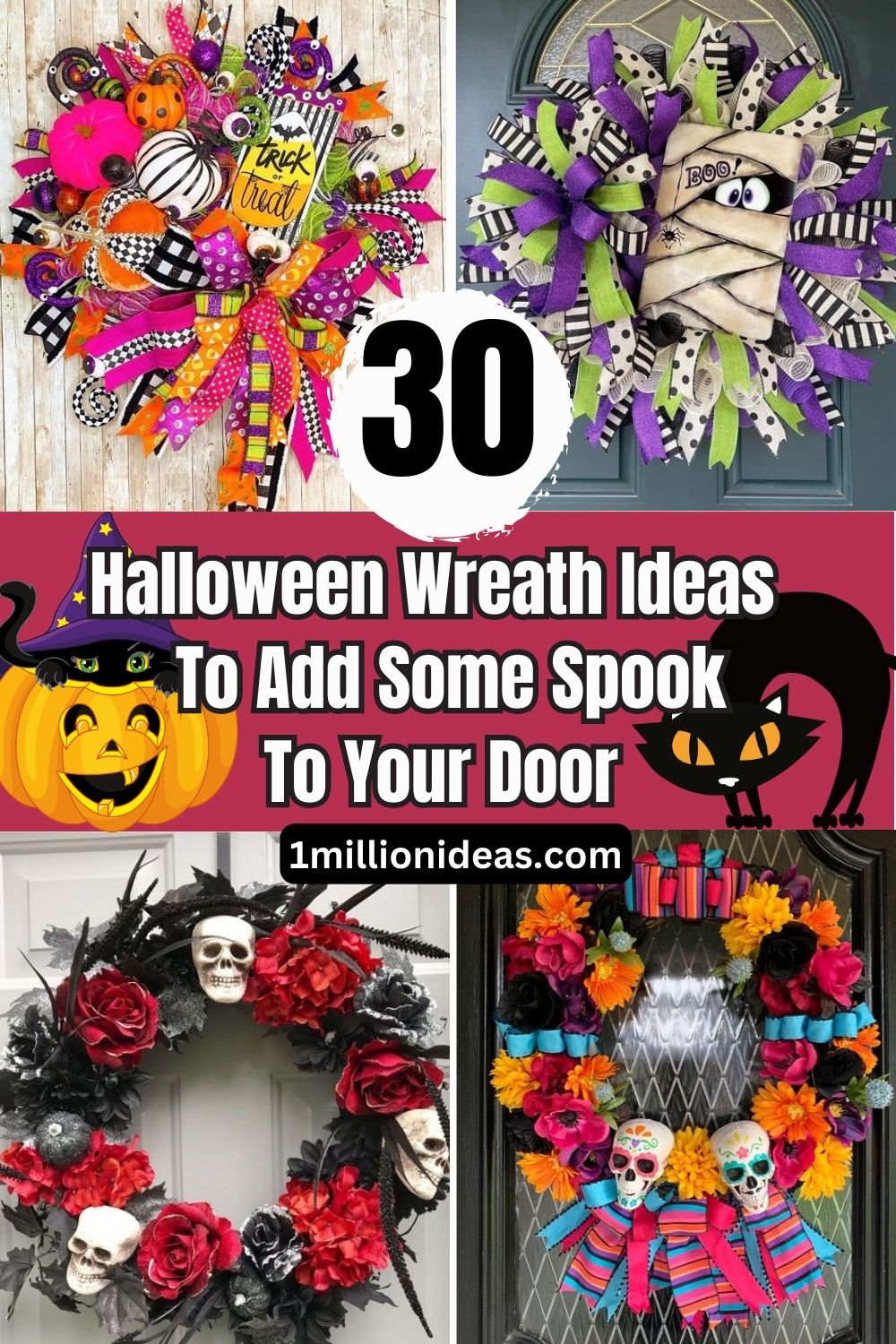 30 DIY Halloween Wreath Ideas To Add Some Spook To Your Door