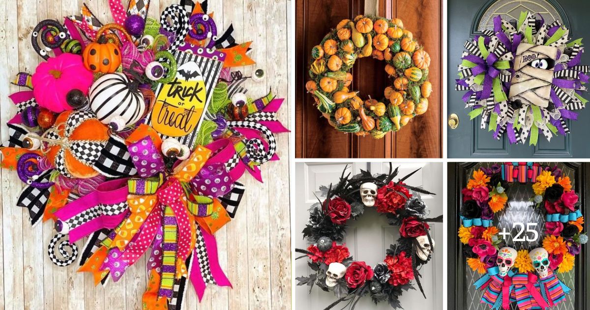 30 DIY Halloween Wreath Ideas To Add Some Spook To Your Door