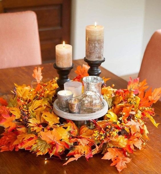 decorating a fall table