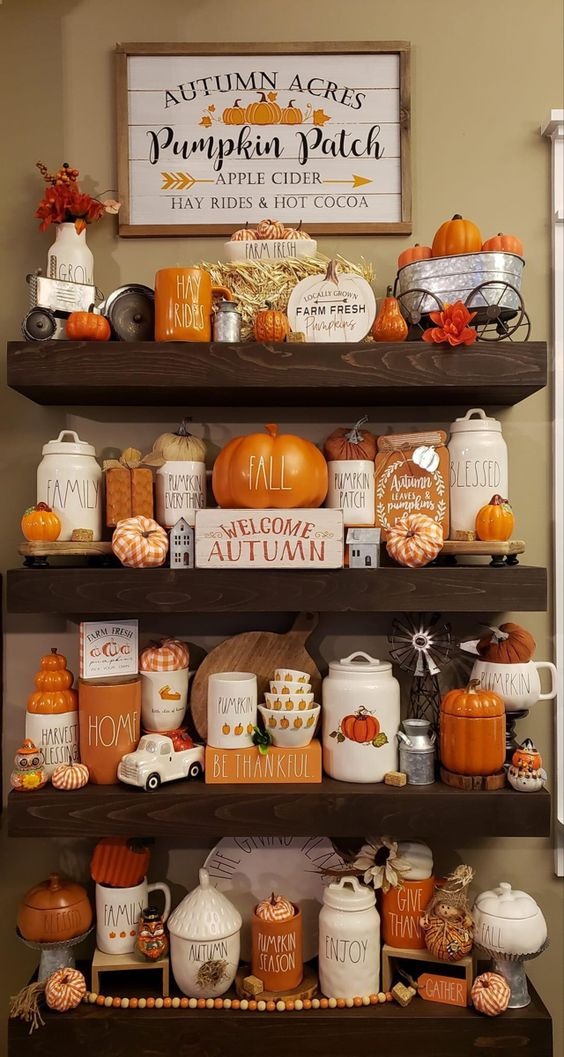 decorating kitchen for fall 