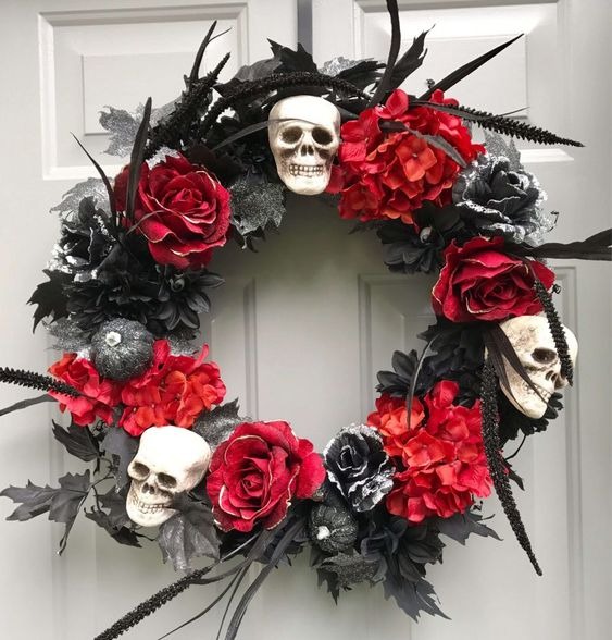 Skull Garden Wreath