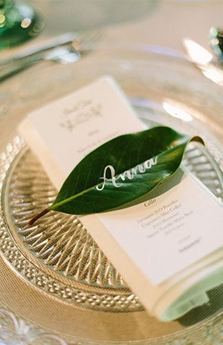 Leafy Place Cards