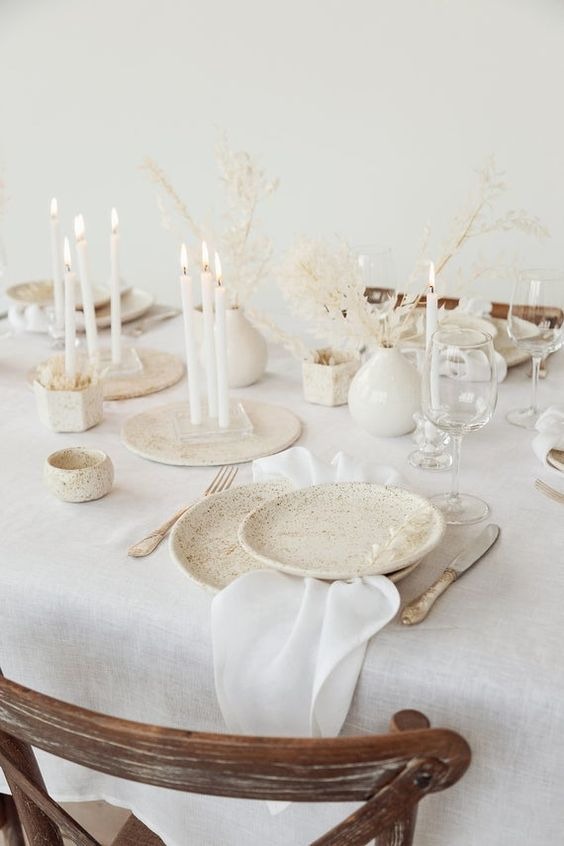 Monochromatic Dining Table