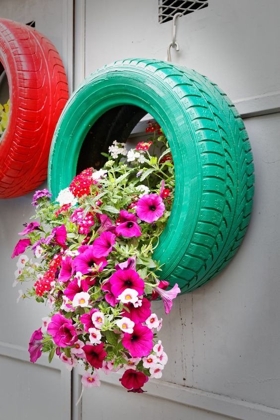 Recycled Tire Planters