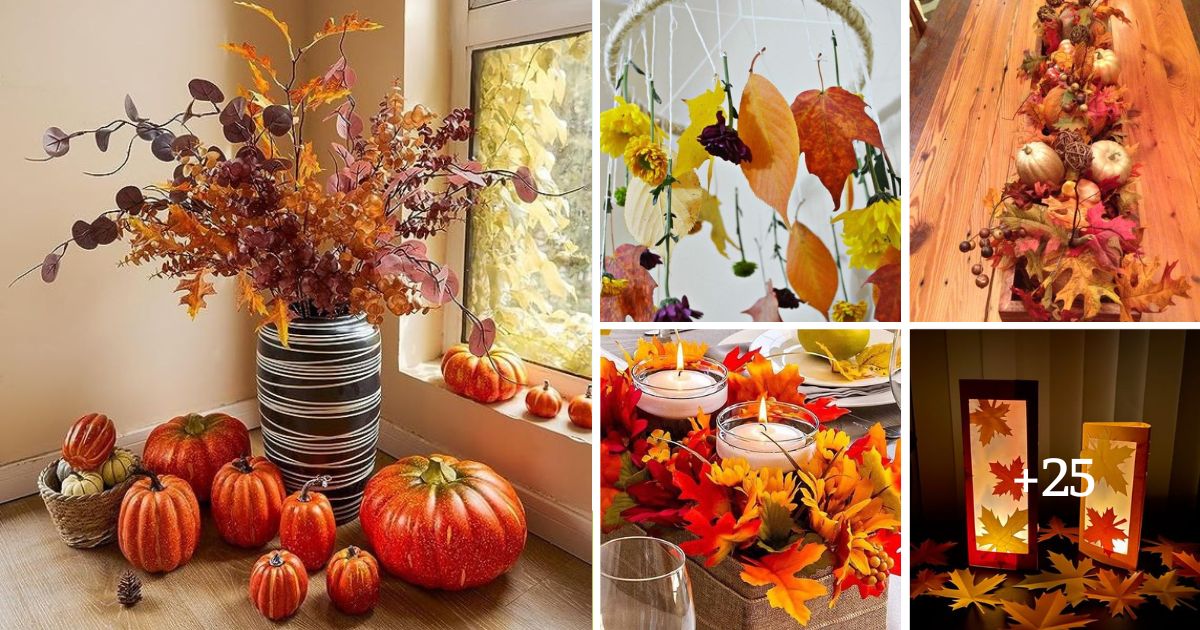 30 Stunning Fall Leaf Decoration Ideas For Your Mantel Table And More