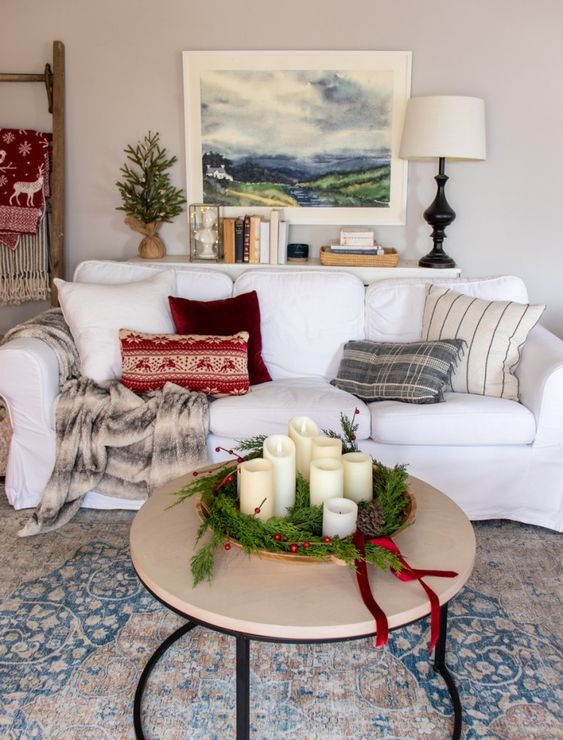 decorate a small living room for Christmas