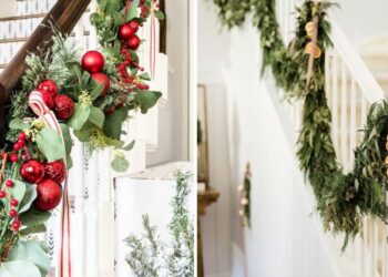 30 Christmas Staircase Decor Ideas You Need To Try This Season