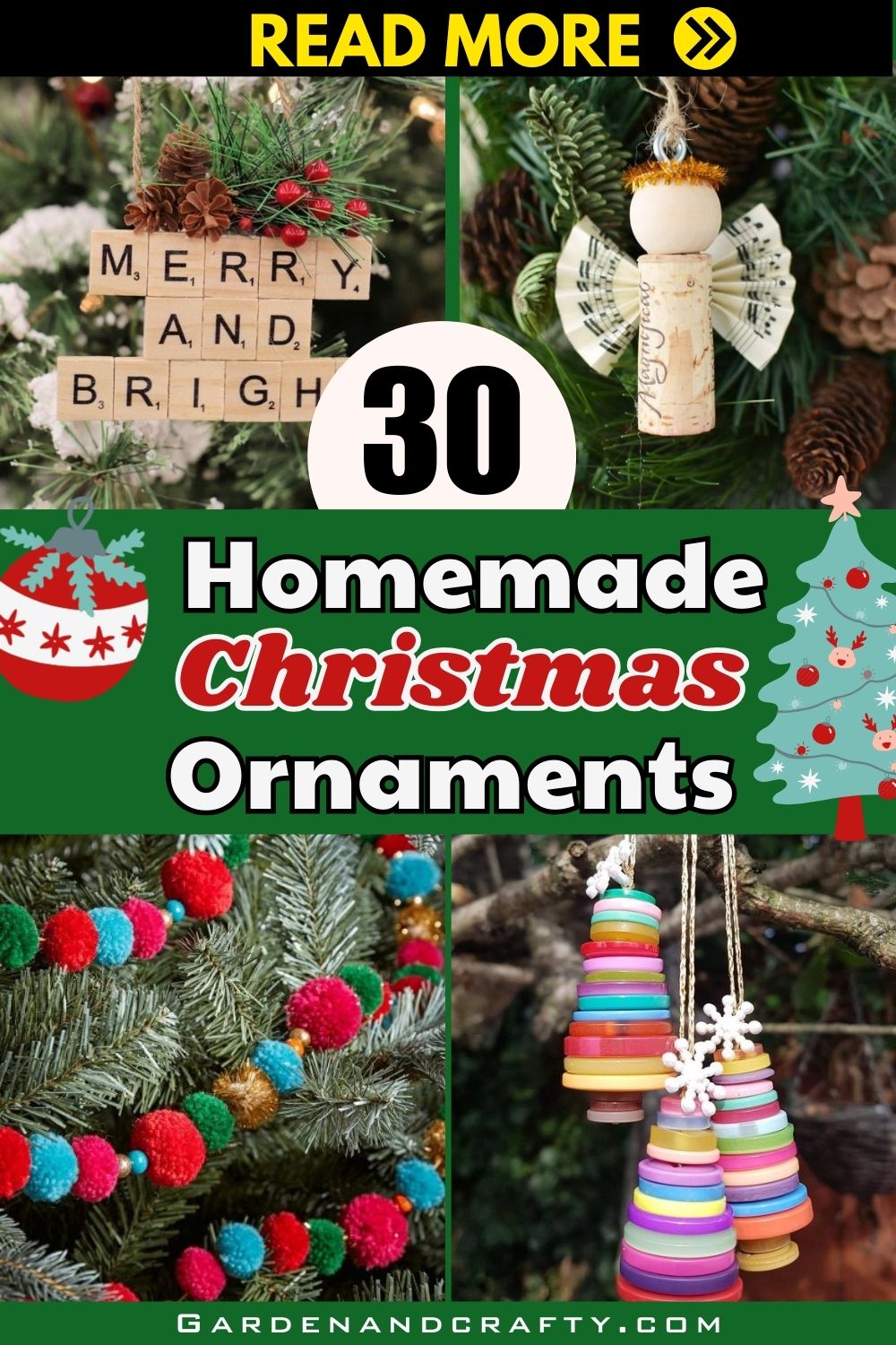 30 Simple Homemade Christmas Ornaments You Can Make In Minutes
