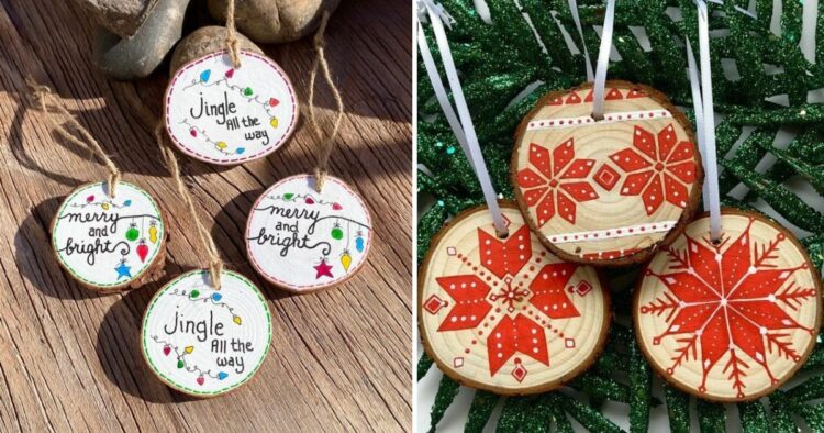 54 Amazing Wood Circle Ornaments To Get Ready For The Holiday