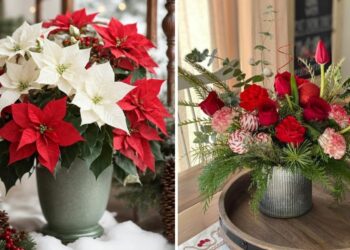 50 Festive and Fabulous Christmas Flower Arrangements You’ll Love