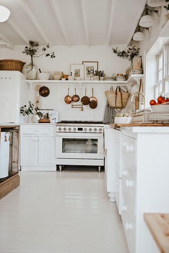 Farmhouse All-White Kitchen