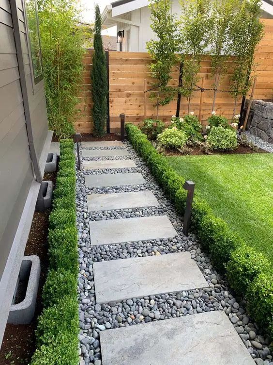 Gravel Pathway With Stepping Stones