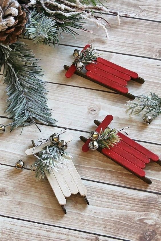 Miniature Sled Ornaments
