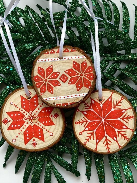 Nordic Christmas Wood Slices