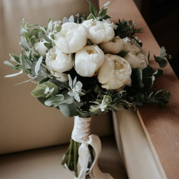 Peonies In Bridal Bouquet