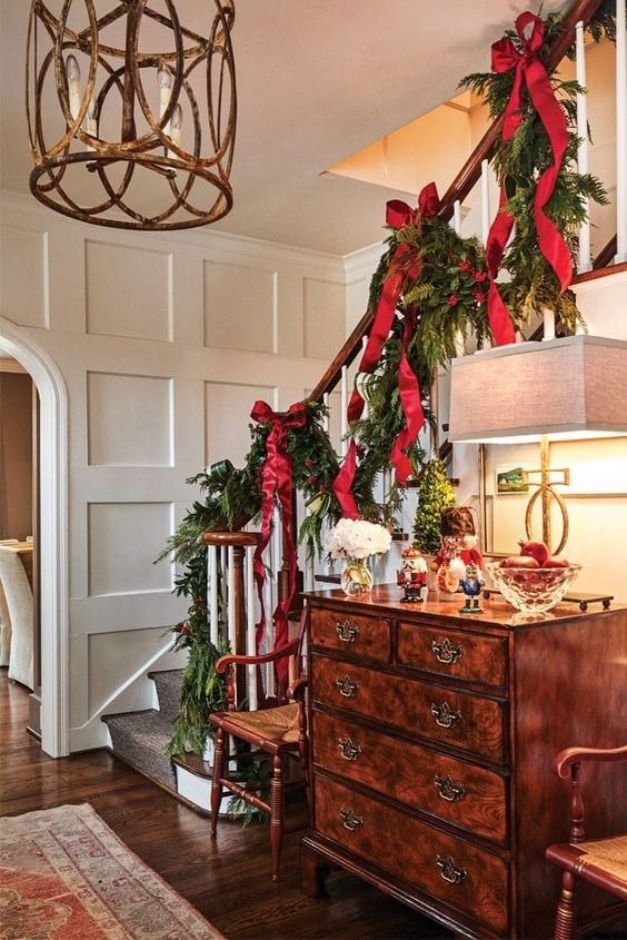 Traditional Christmas Staircase