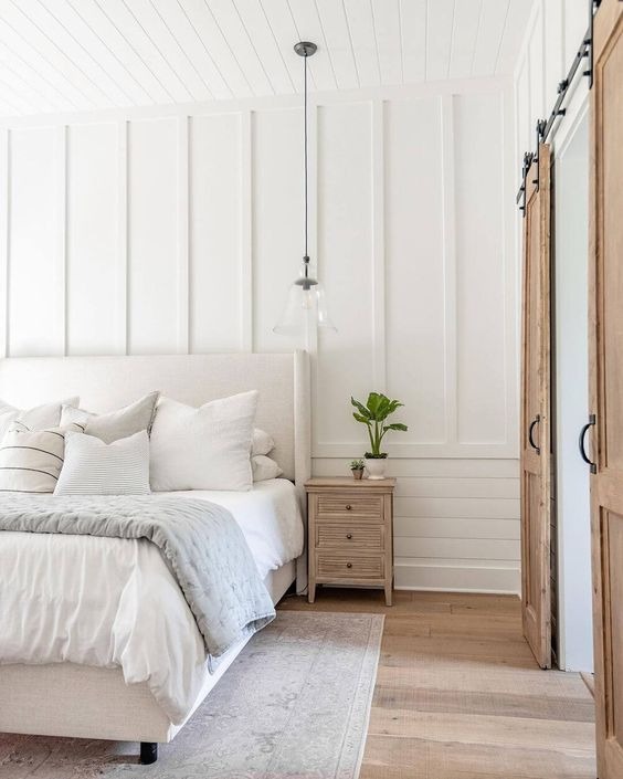 Modern Farmhouse White Bedroom