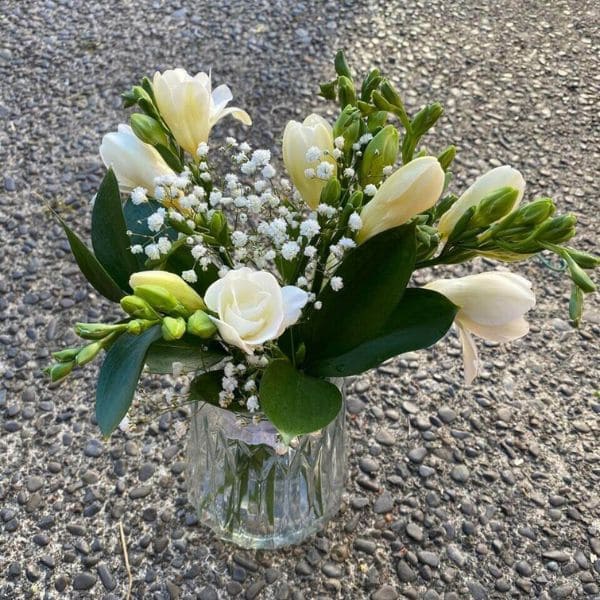 Freesias in Vase