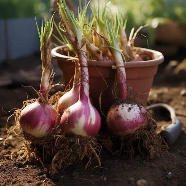 Harvest onions