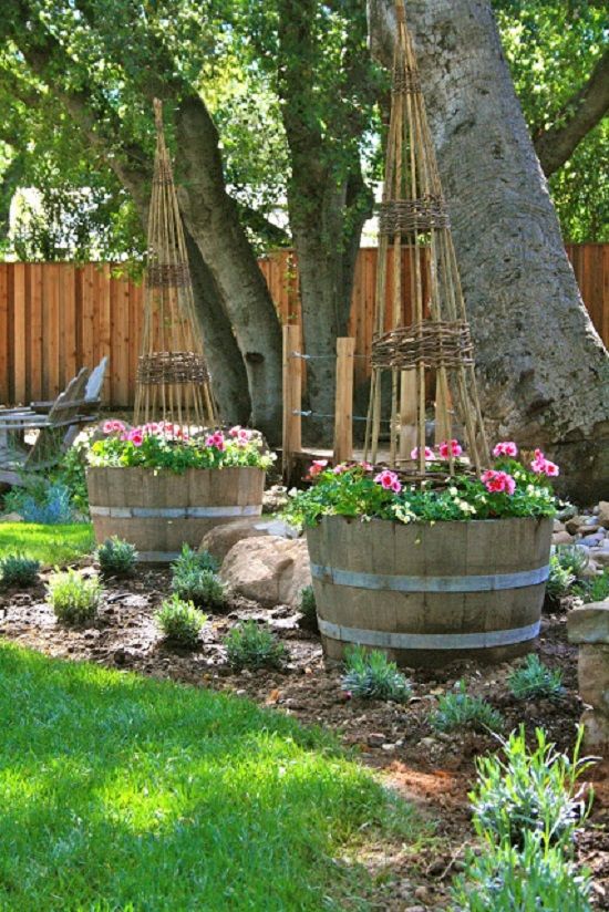 Wine Barrel Planters