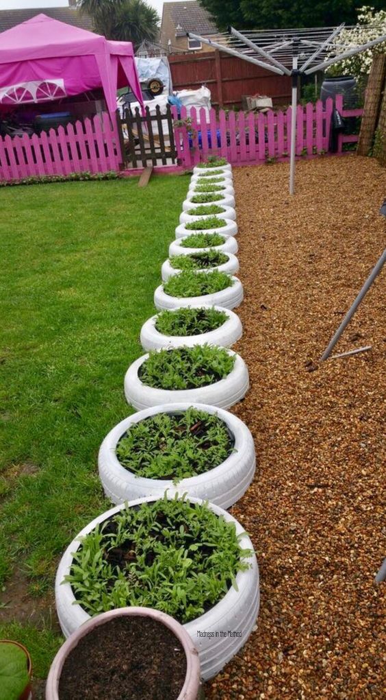 Tire Garden Border Planters