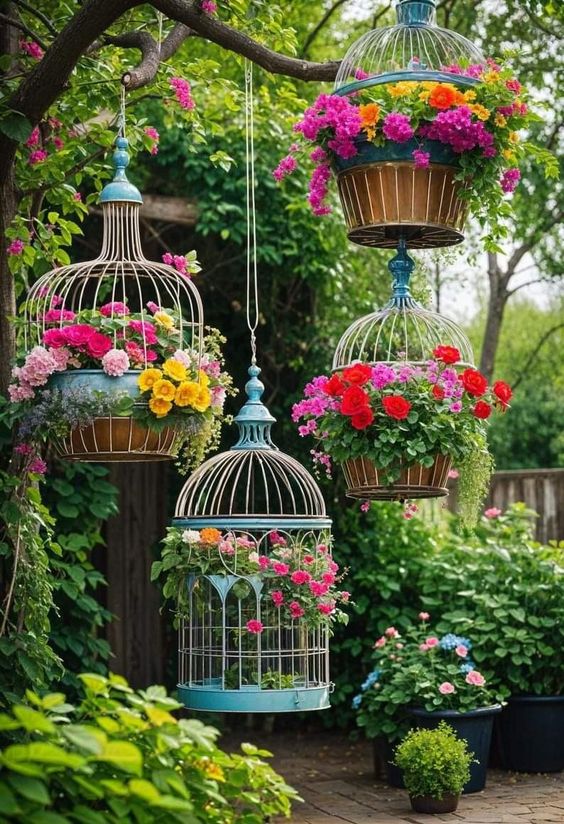 Garden Birdcage Blossoms