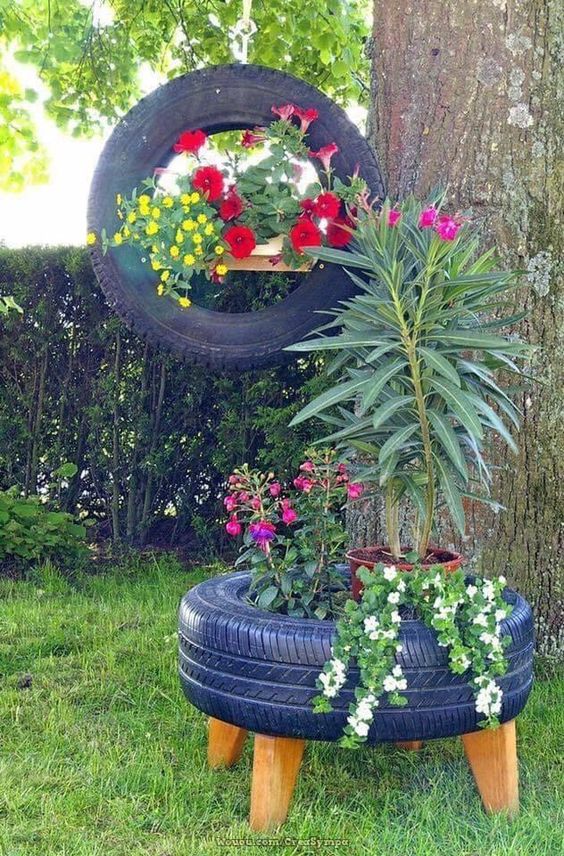 Tiered Tire Planter