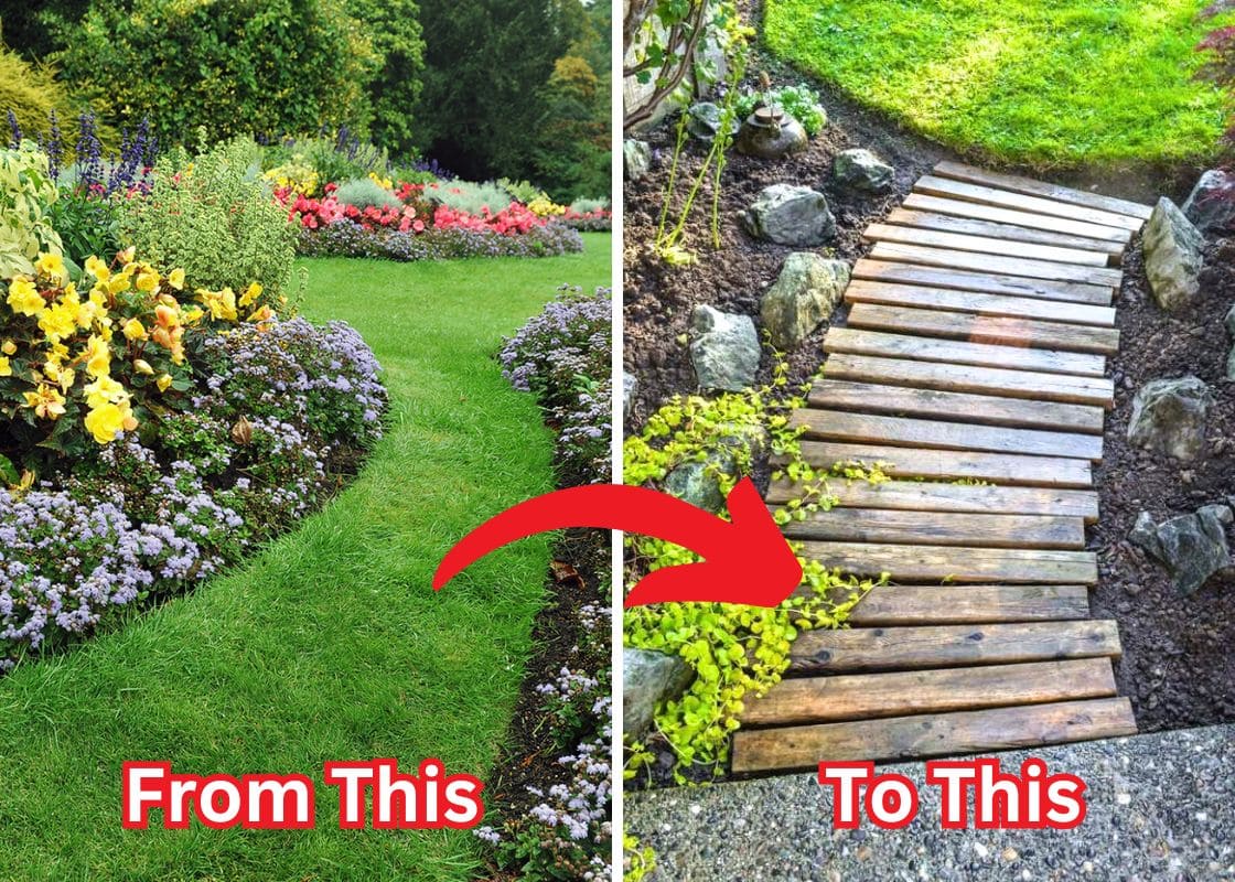 How to Create a Stunning Garden Pathway with Durable Reclaimed Wood