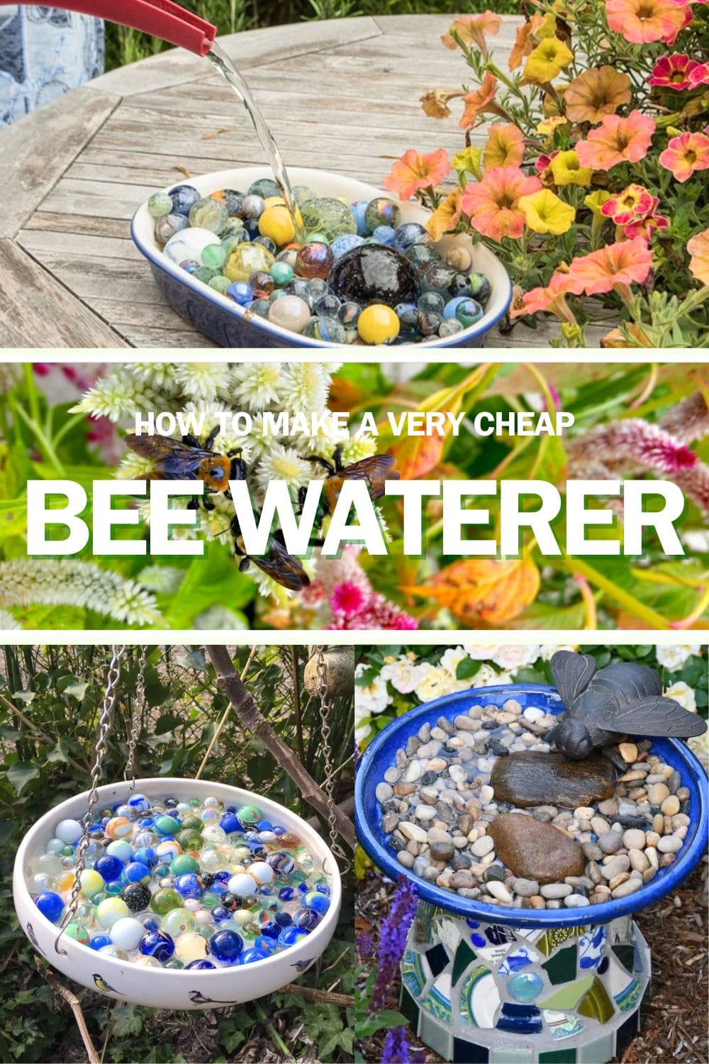 How to Make a Very Cheap Bee Waterer