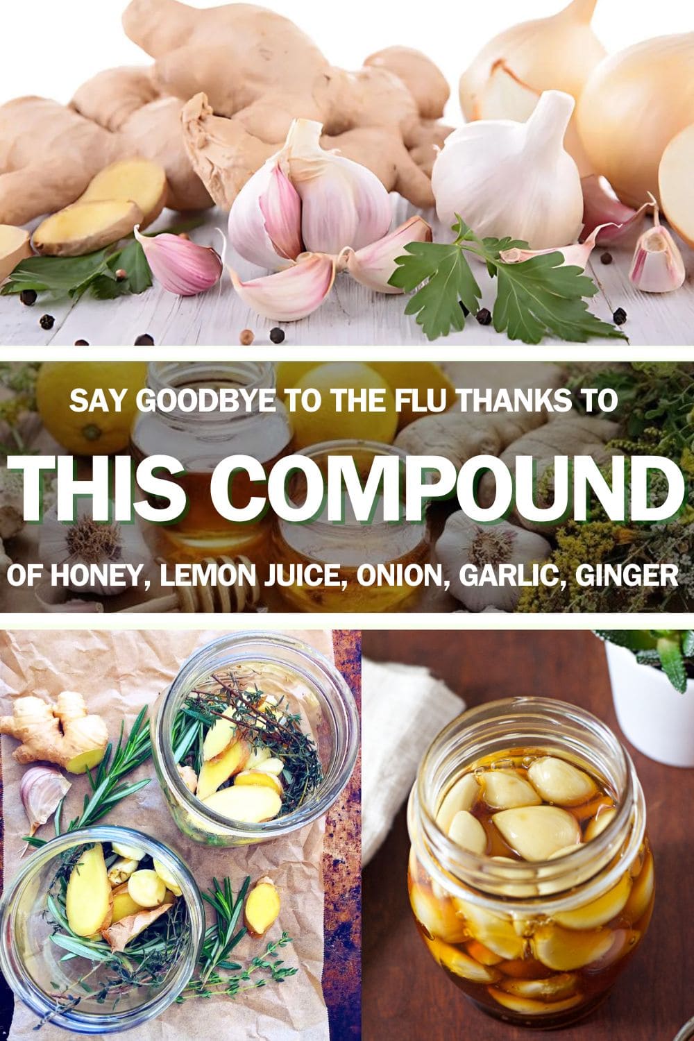 Say Goodbye to the Flu with This Powerful Mix of Honey, Lemon Juice, Onion, Garlic, and Ginger