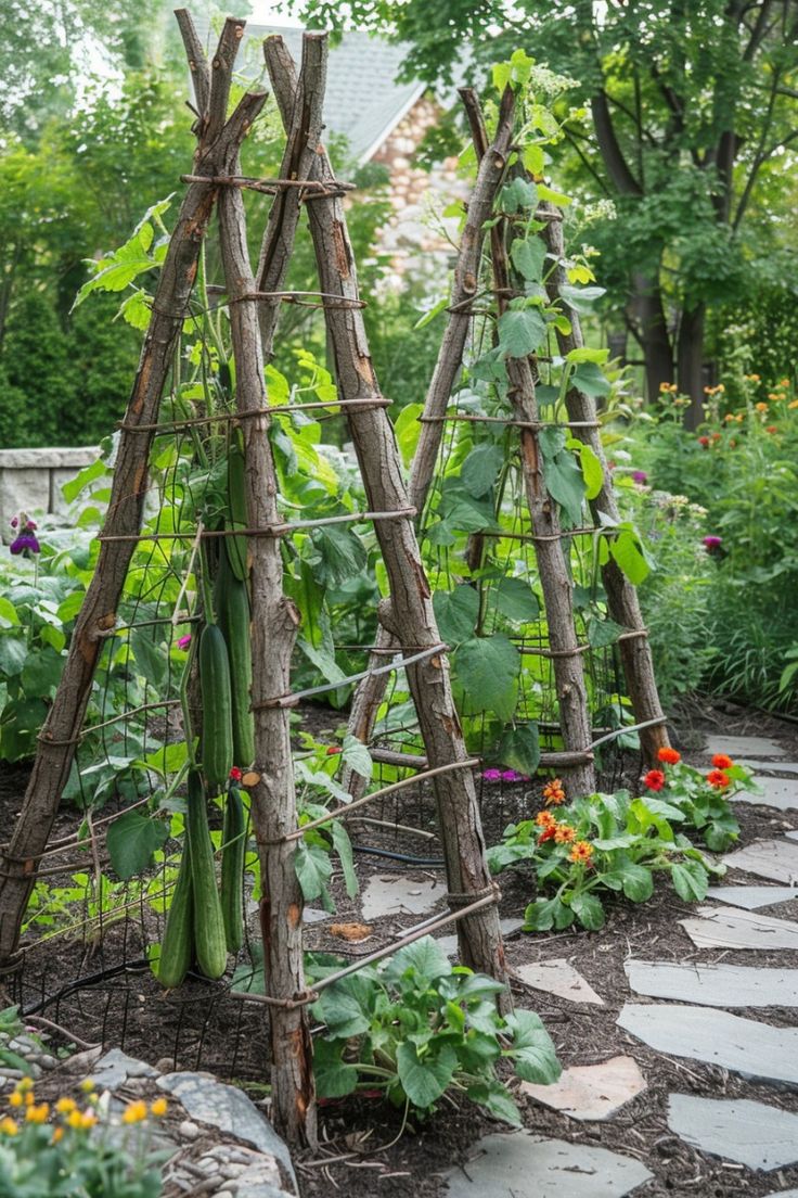 Rustic Branch Trellis