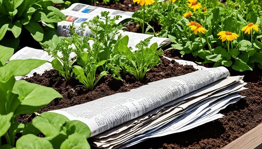 Newspapers as Planting Area Preparation