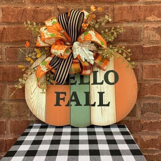 Charming Pumpkin Fall Sign