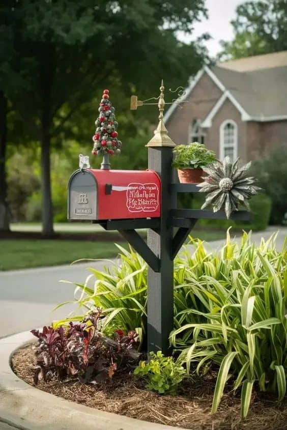 Festive Mailbox Garden Delight