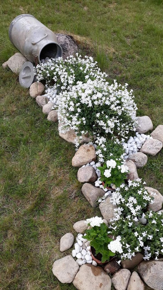 Flowing Floral Milk Can Garden