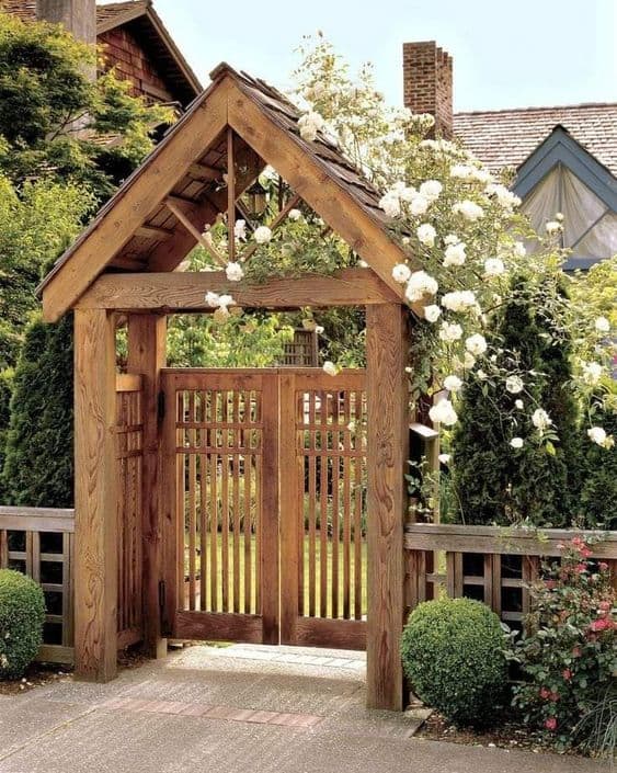 Charming Wooden Cottage Gate