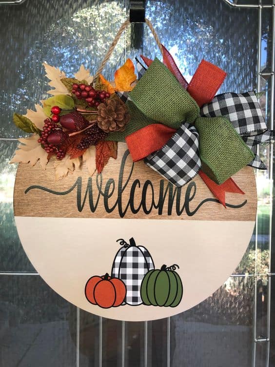 Harvest Welcome Door Sign