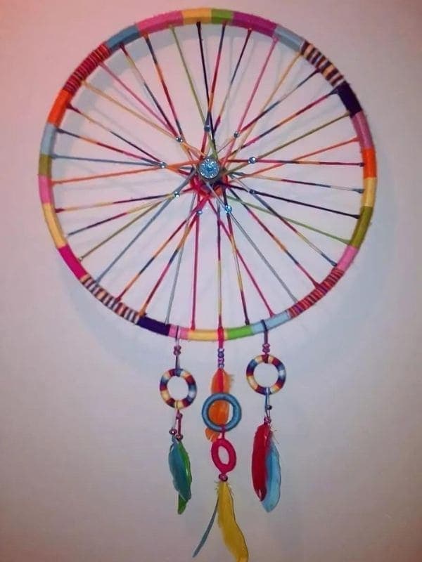 Colorful Dreamcatcher Wheel Craft