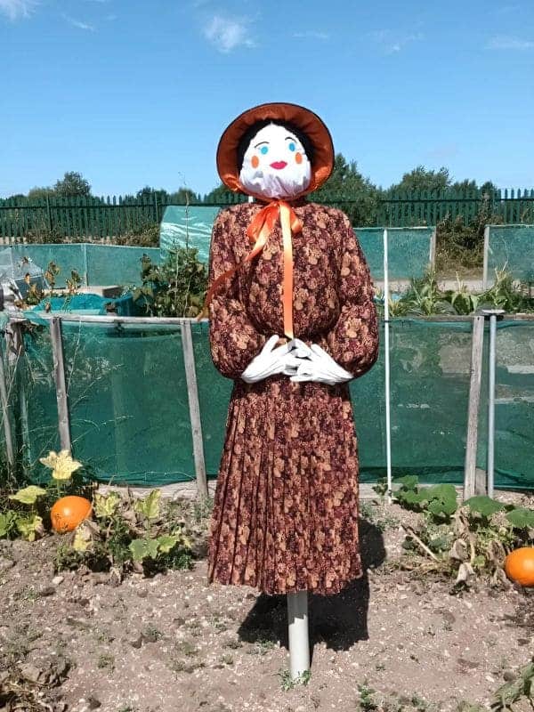 Vintage Floral Lady Scarecrow