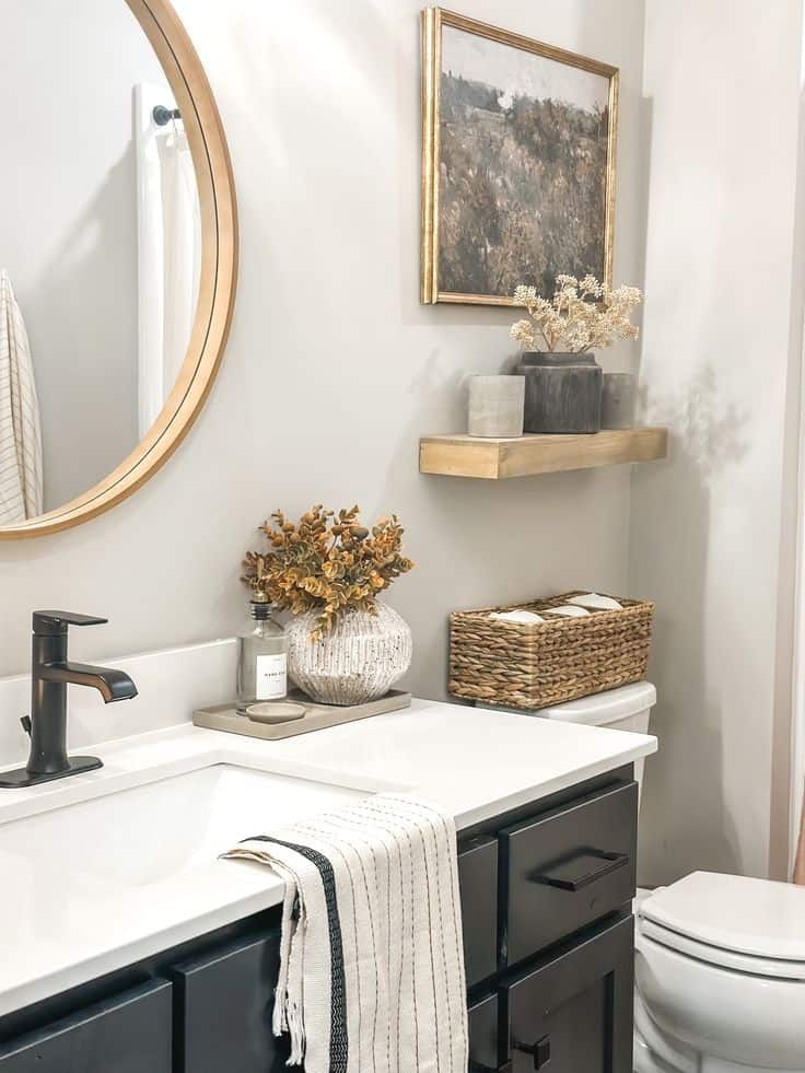 Rustic Autumn Bathroom Elegance