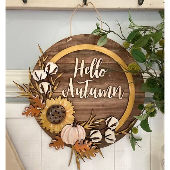 Welcoming Fall Door Sign