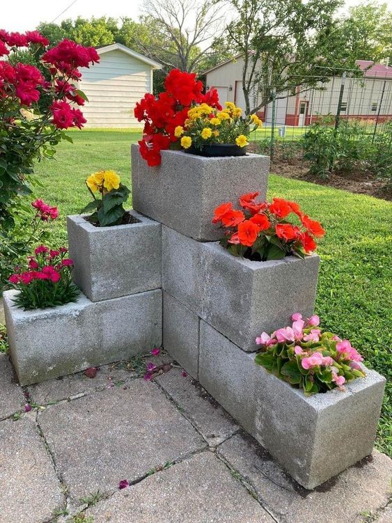 Stacked Cinder Blocks