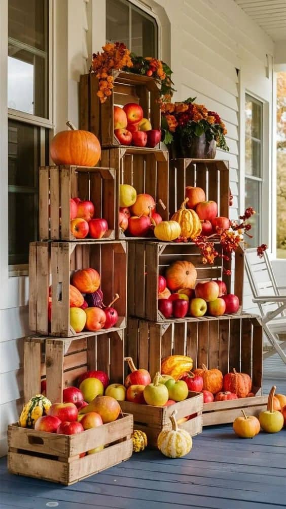 Bountiful Apple Harvest Display