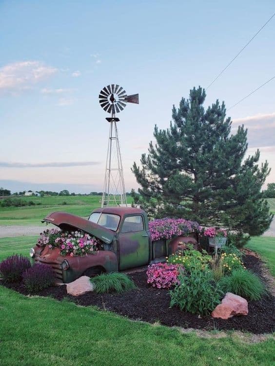 Vintage Truck Garden Bed