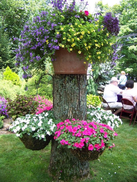 Enchanting Tree Trunk Planter