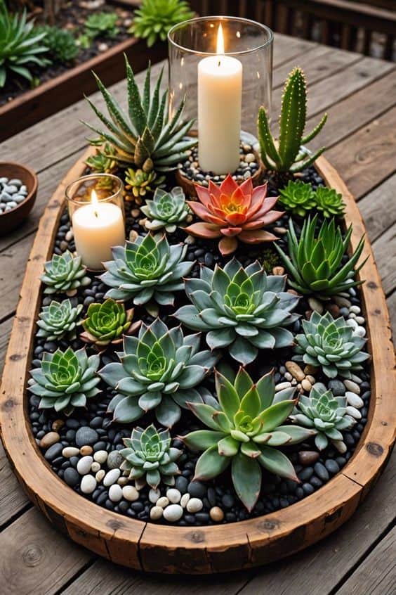 Elegant Succulent Rock Haven