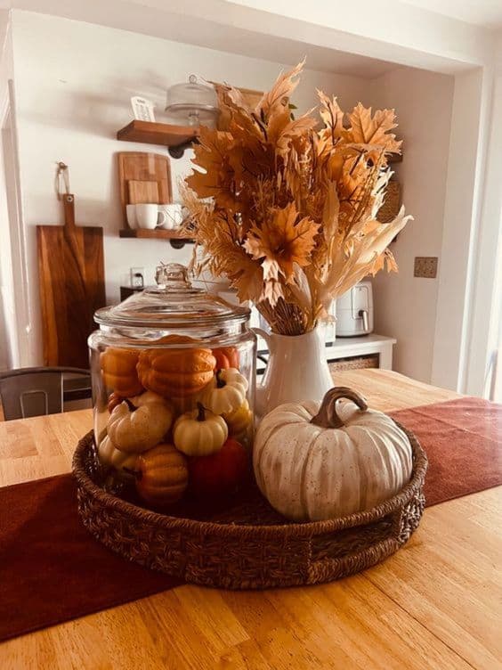 Rustic Harvest Charm Tray Decor