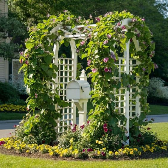 Enchanting Trellis Mailbox Haven