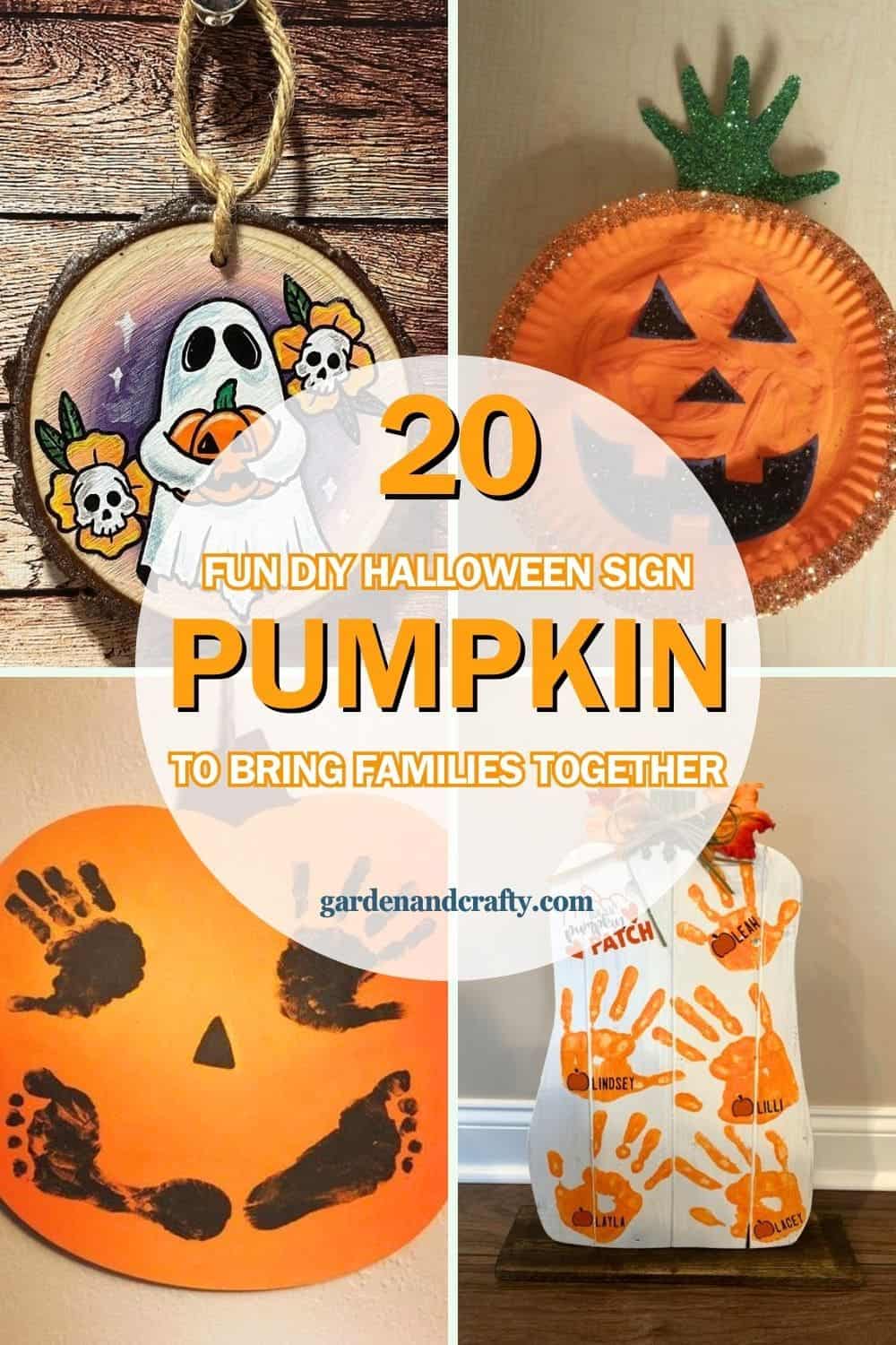 20 Fun DIY Pumpkin Halloween Signs That Will Bring Families Together