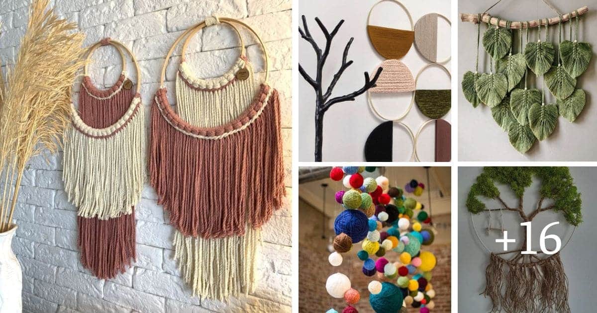 20 Easy and Cheap DIY Yarn Wall Hanging Ideas